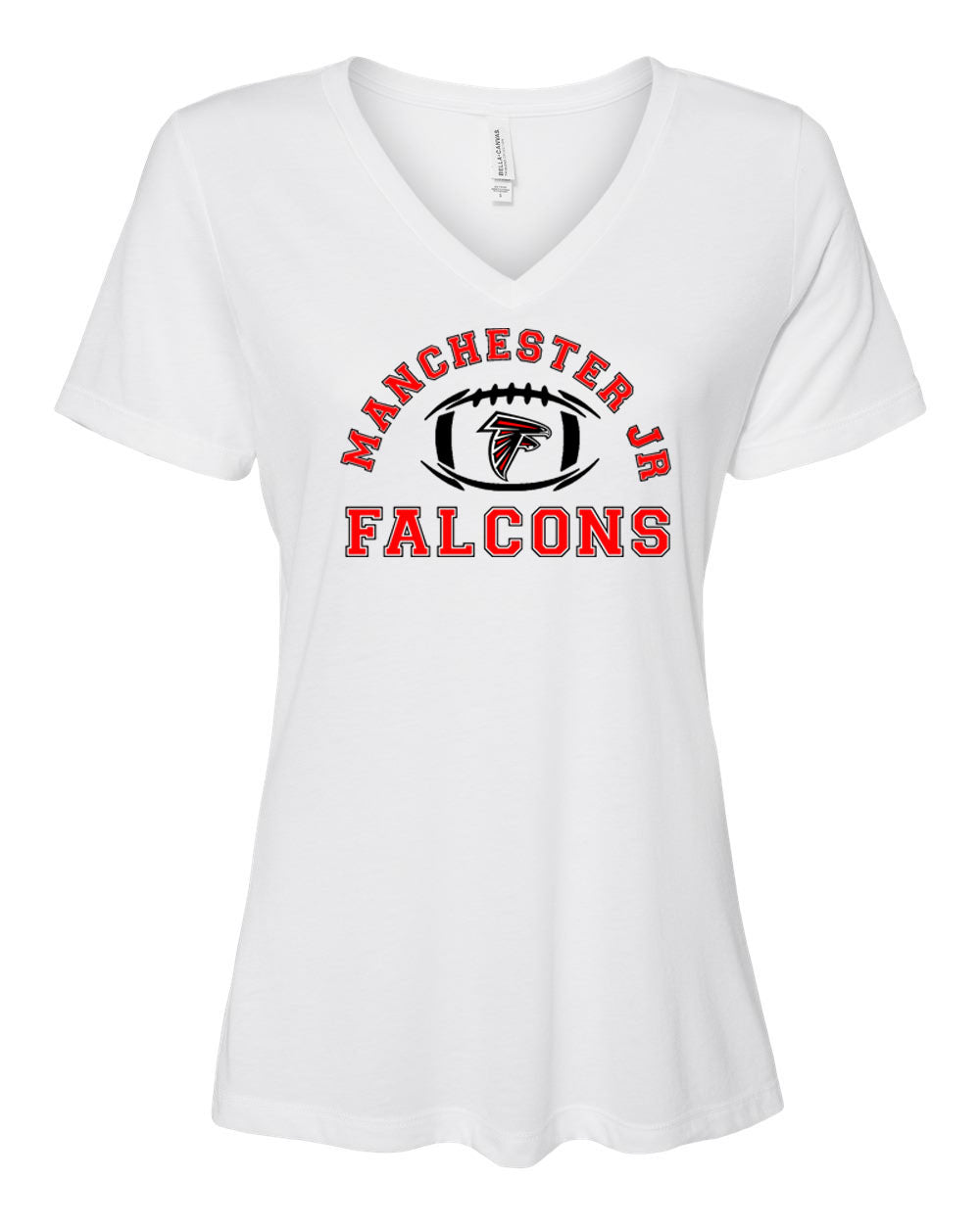 Falcons Football V-neck T-Shirt Design 1
