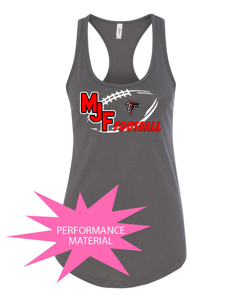 Falcons Football Performance Racerback Tank Top Design 2