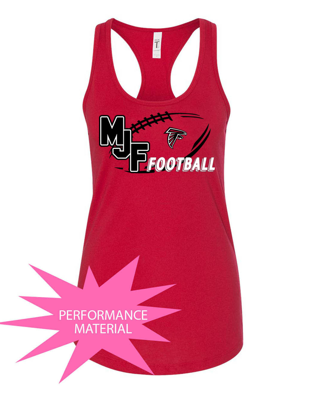 Falcons Football Performance Racerback Tank Top Design 2