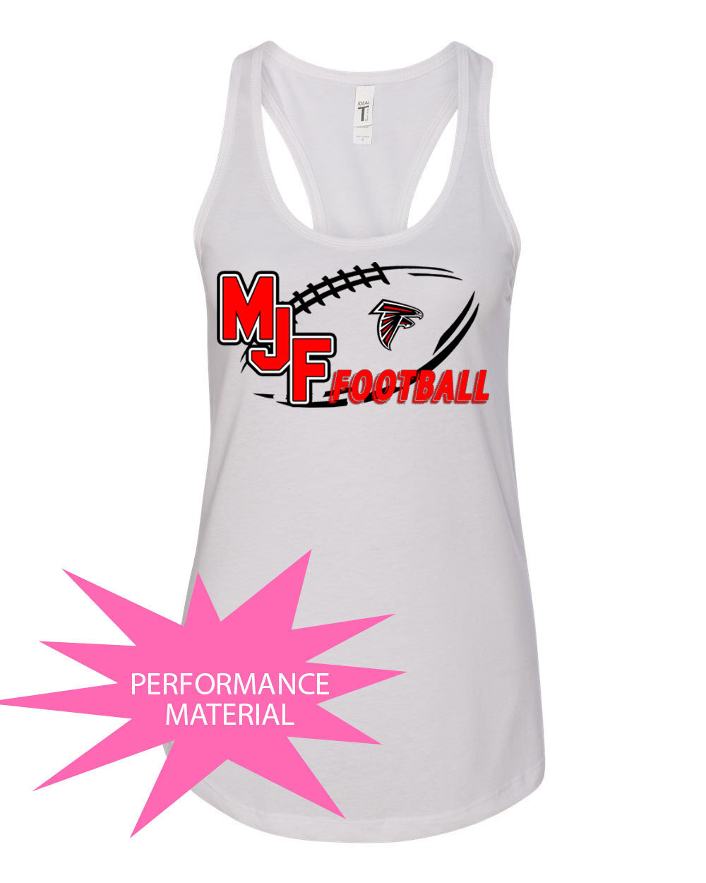 Falcons Football Performance Racerback Tank Top Design 2