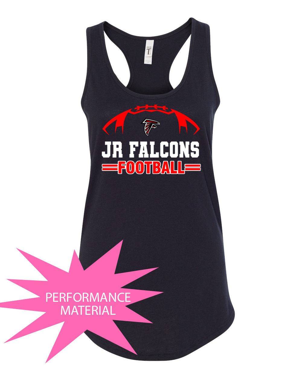 Falcons Football Performance Racerback Tank Top Design 3