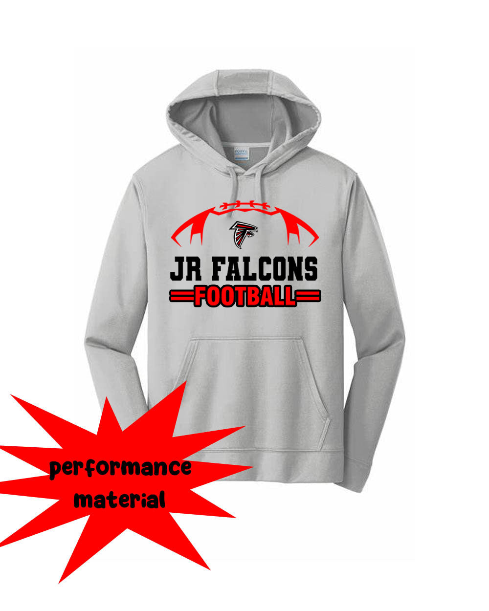 Falcons Football Performance Hooded Sweatshirt Design 3