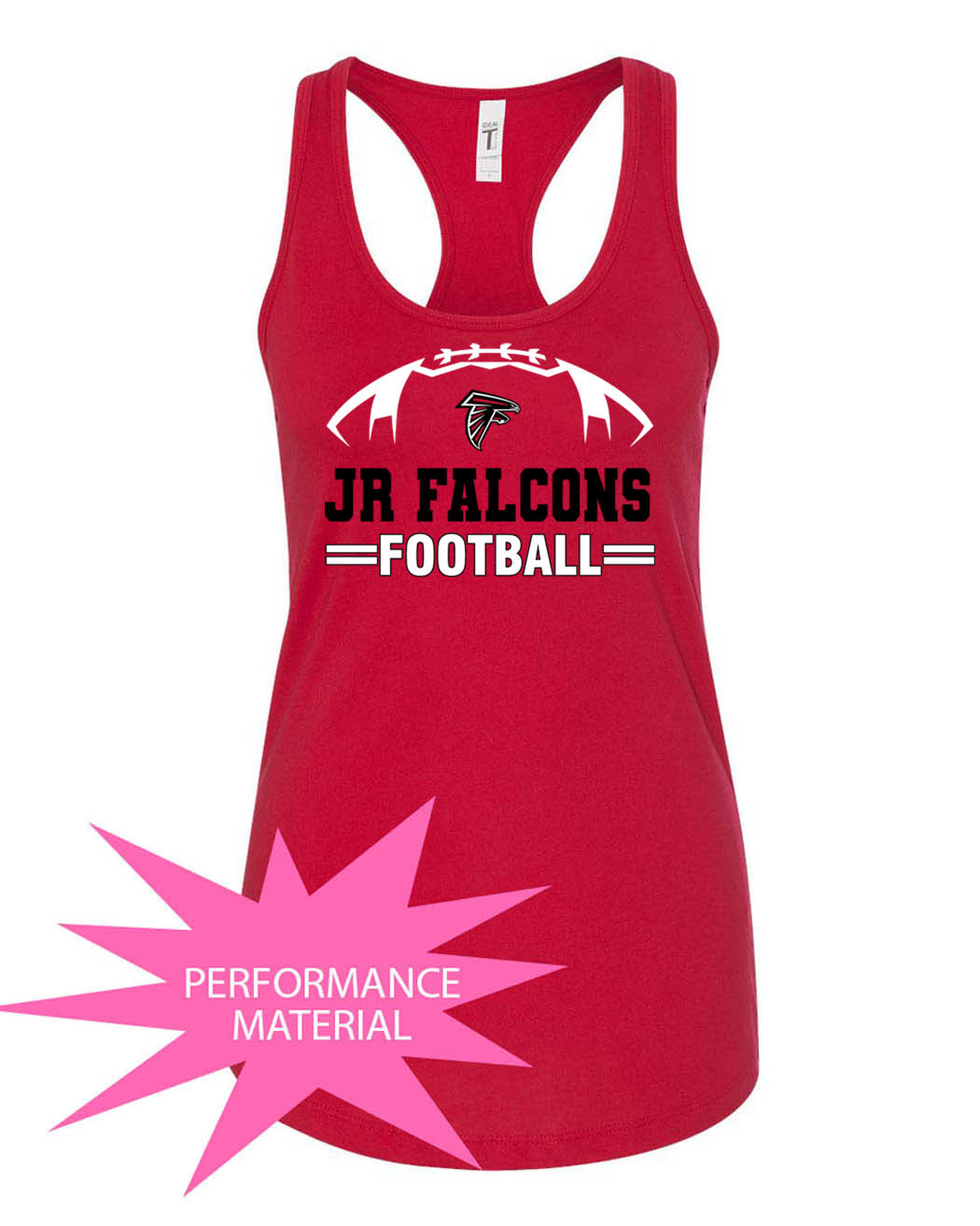 Falcons Football Performance Racerback Tank Top Design 3