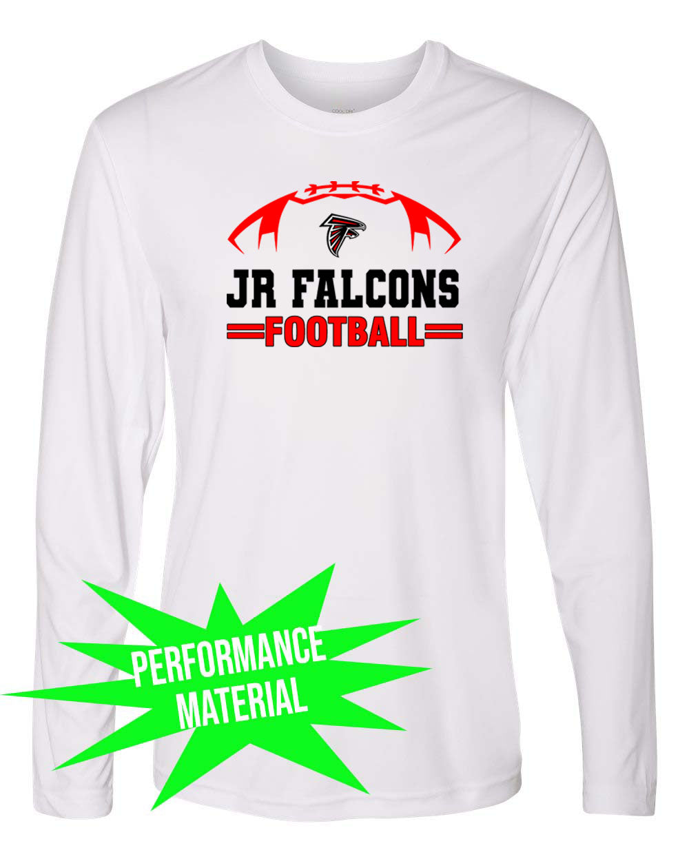 Falcons Football Performance Material Long Sleeve Shirt Design 3