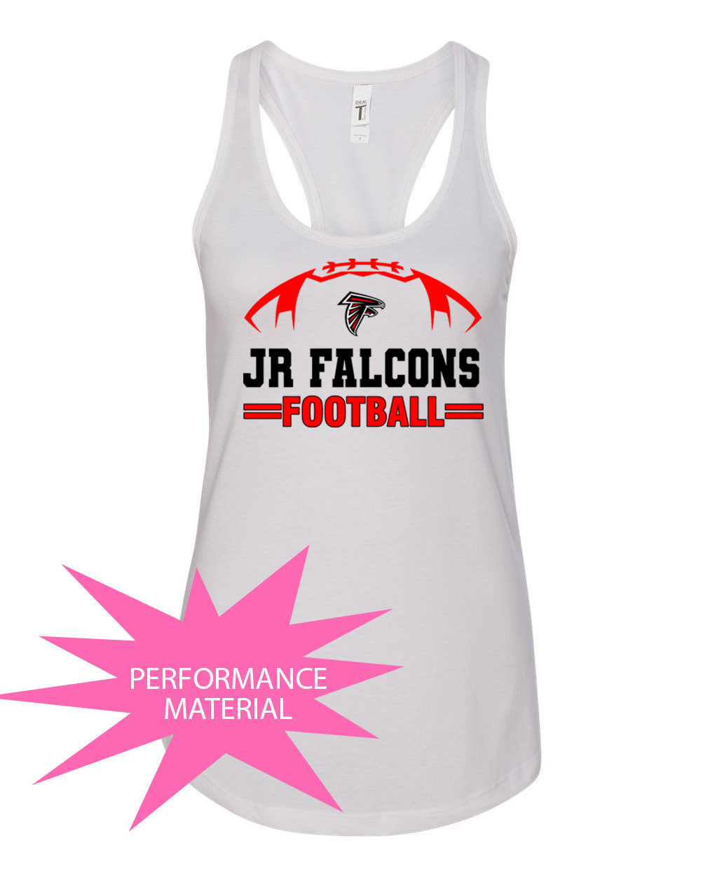 Falcons Football Performance Racerback Tank Top Design 3