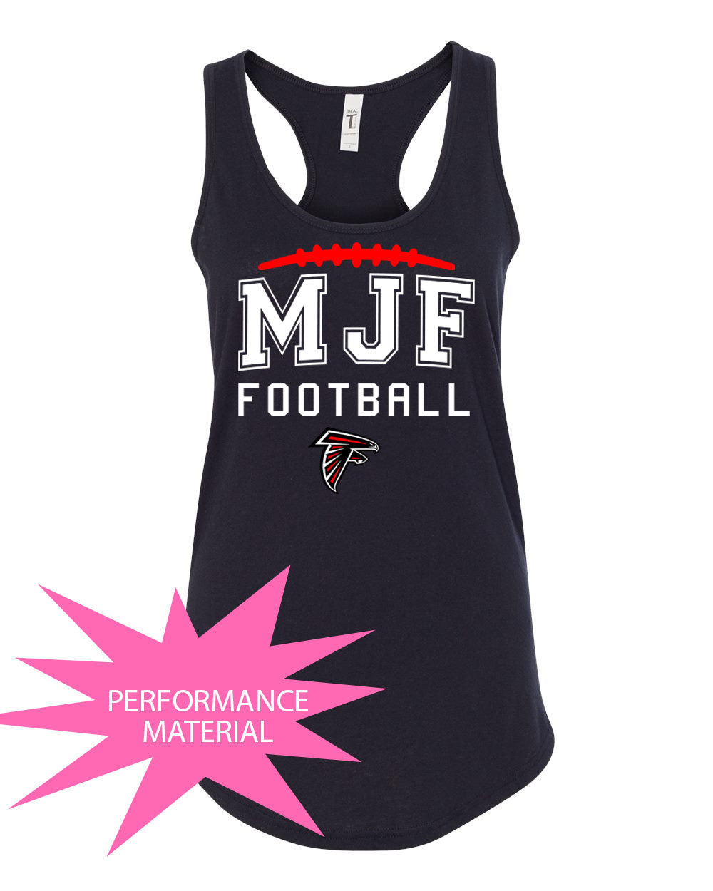 Falcons Football Performance Racerback Tank Top Design 4