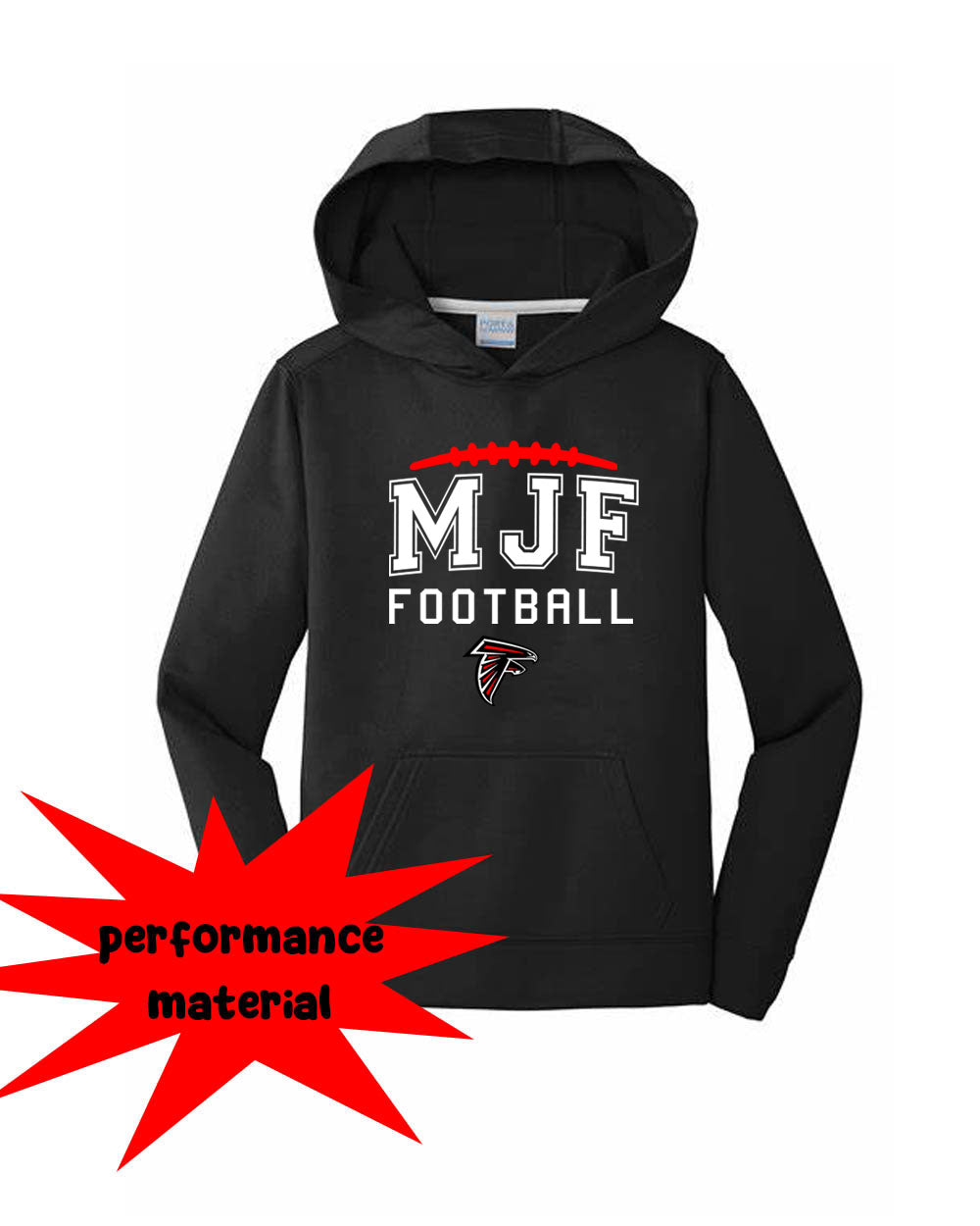 Falcons Football Performance Hooded Sweatshirt Design 4