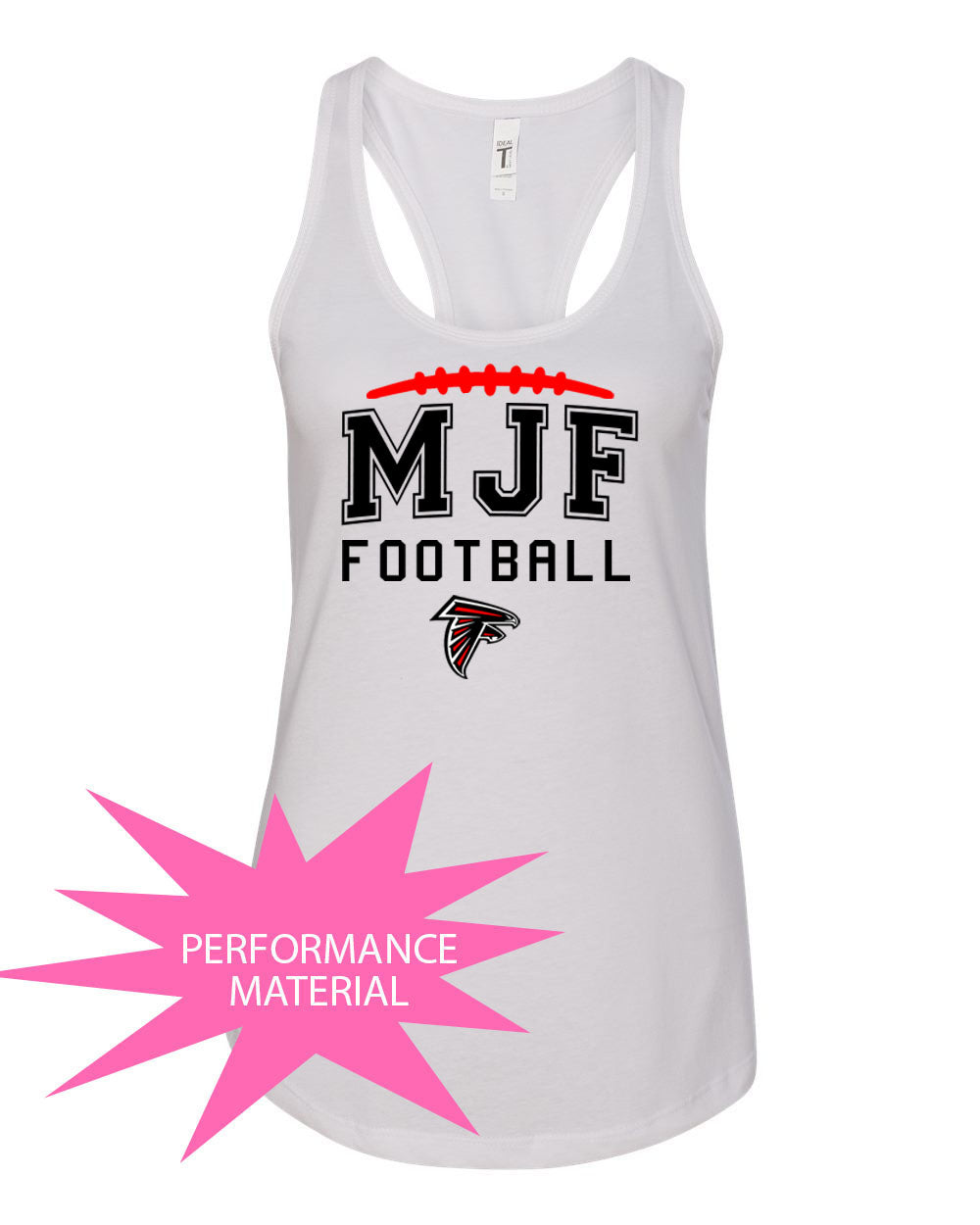 Falcons Football Performance Racerback Tank Top Design 4