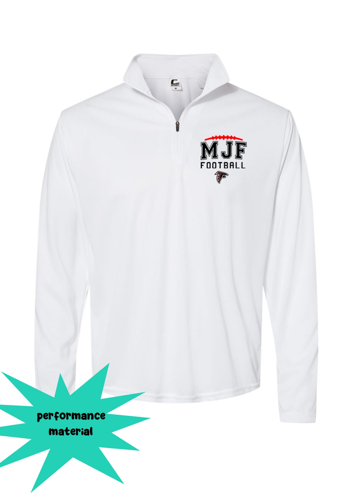 Falcons Football Quarter Zip Long Sleeve Design 4