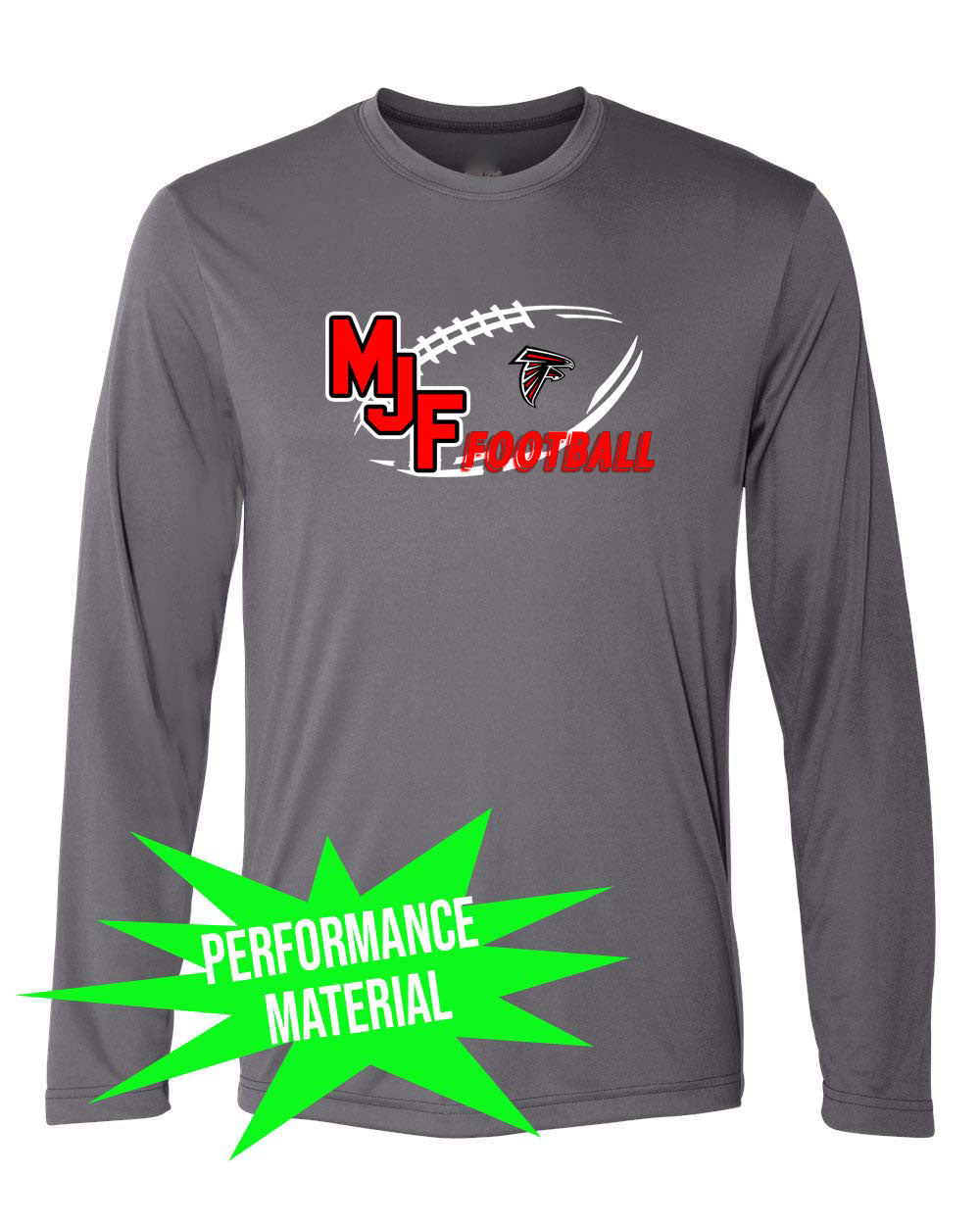 Falcons Football Performance Material Long Sleeve Shirt Design 2