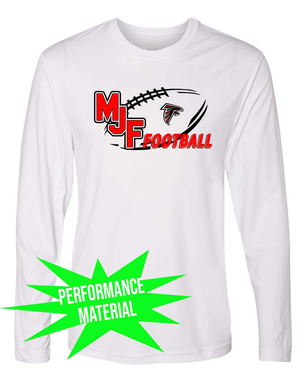 Falcons Football Performance Material Long Sleeve Shirt Design 2