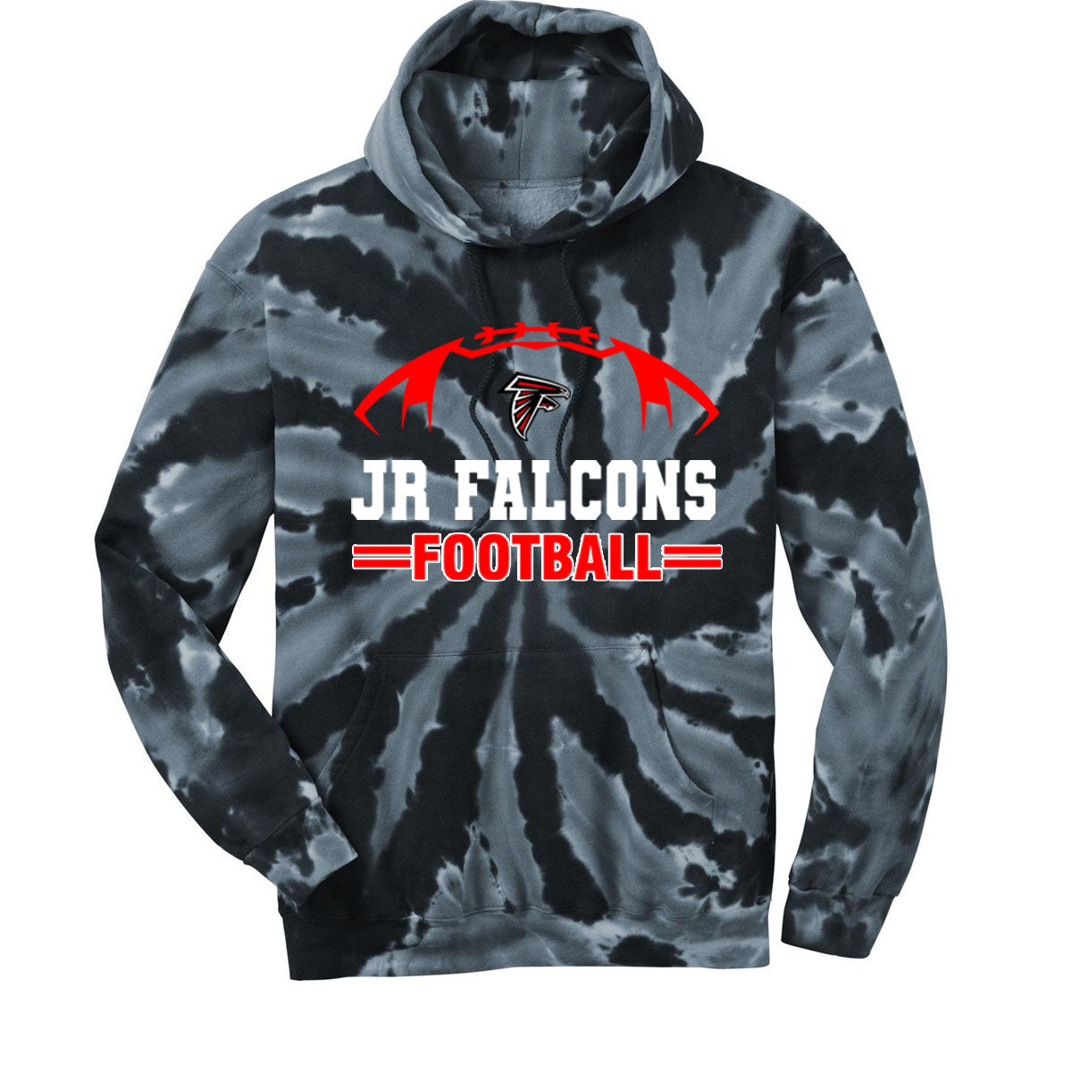 Falcons Football Tie-Dye Hooded Sweatshirt Design 3