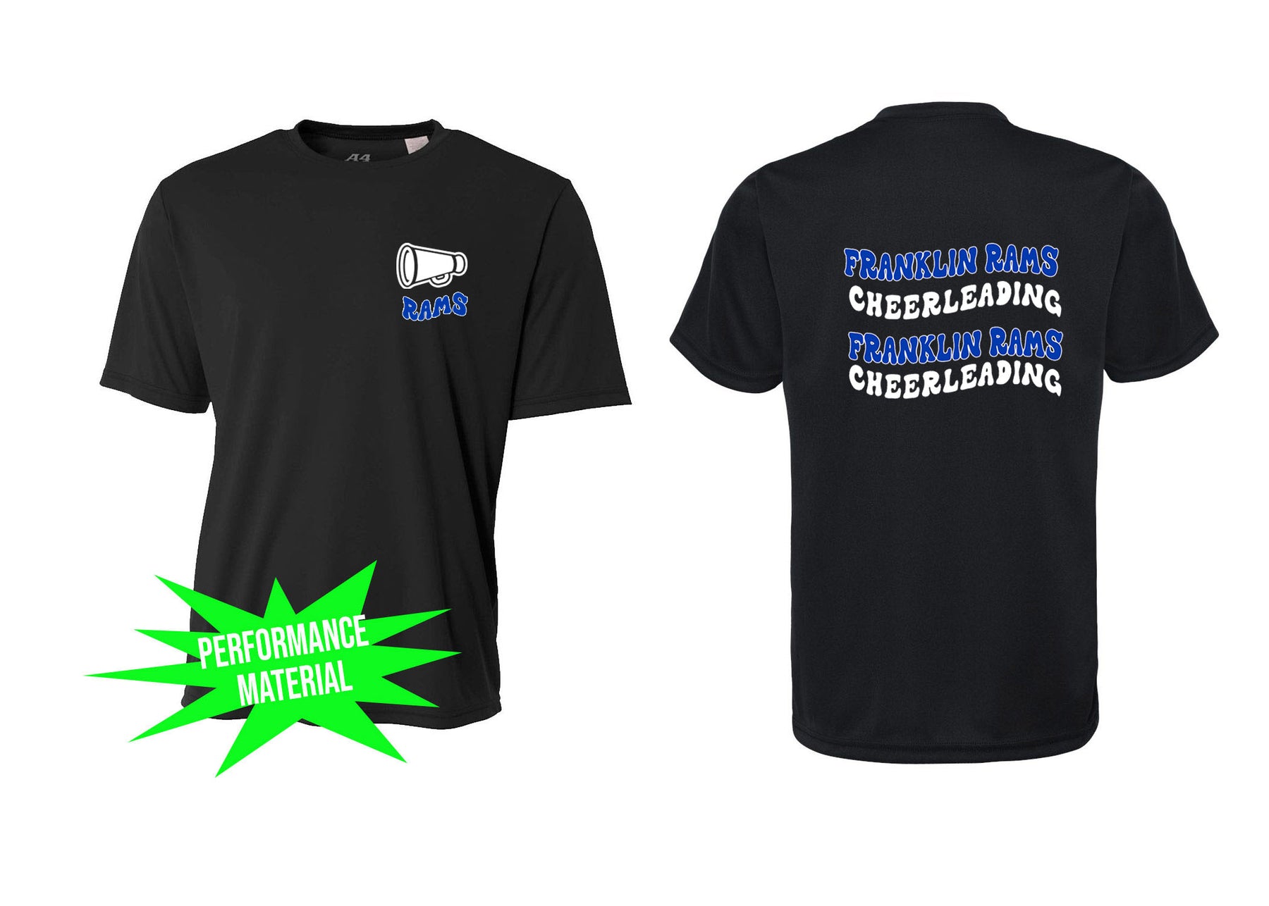 Franklin Cheer Performance Material T-Shirt Design 1