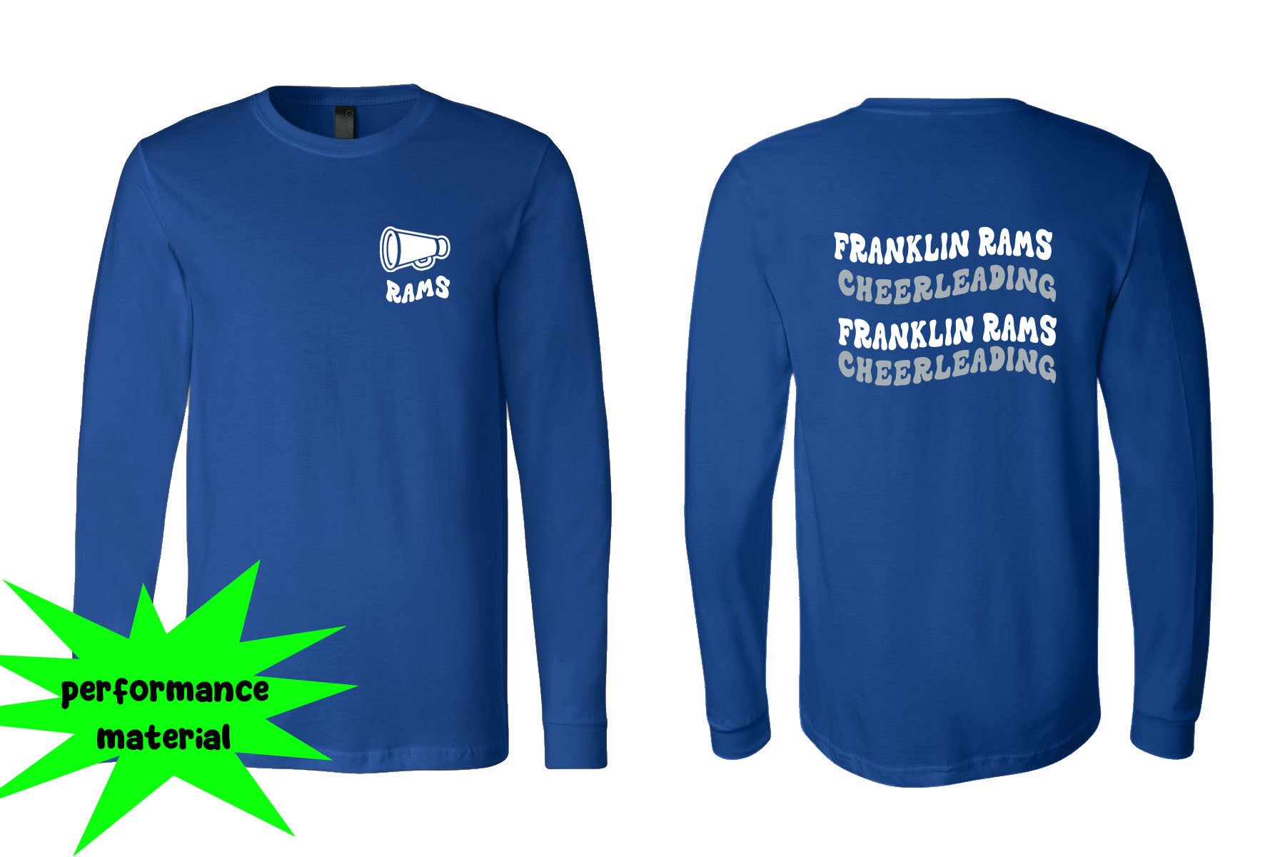Franklin Cheer Performance Material Design 1 Long Sleeve Shirt