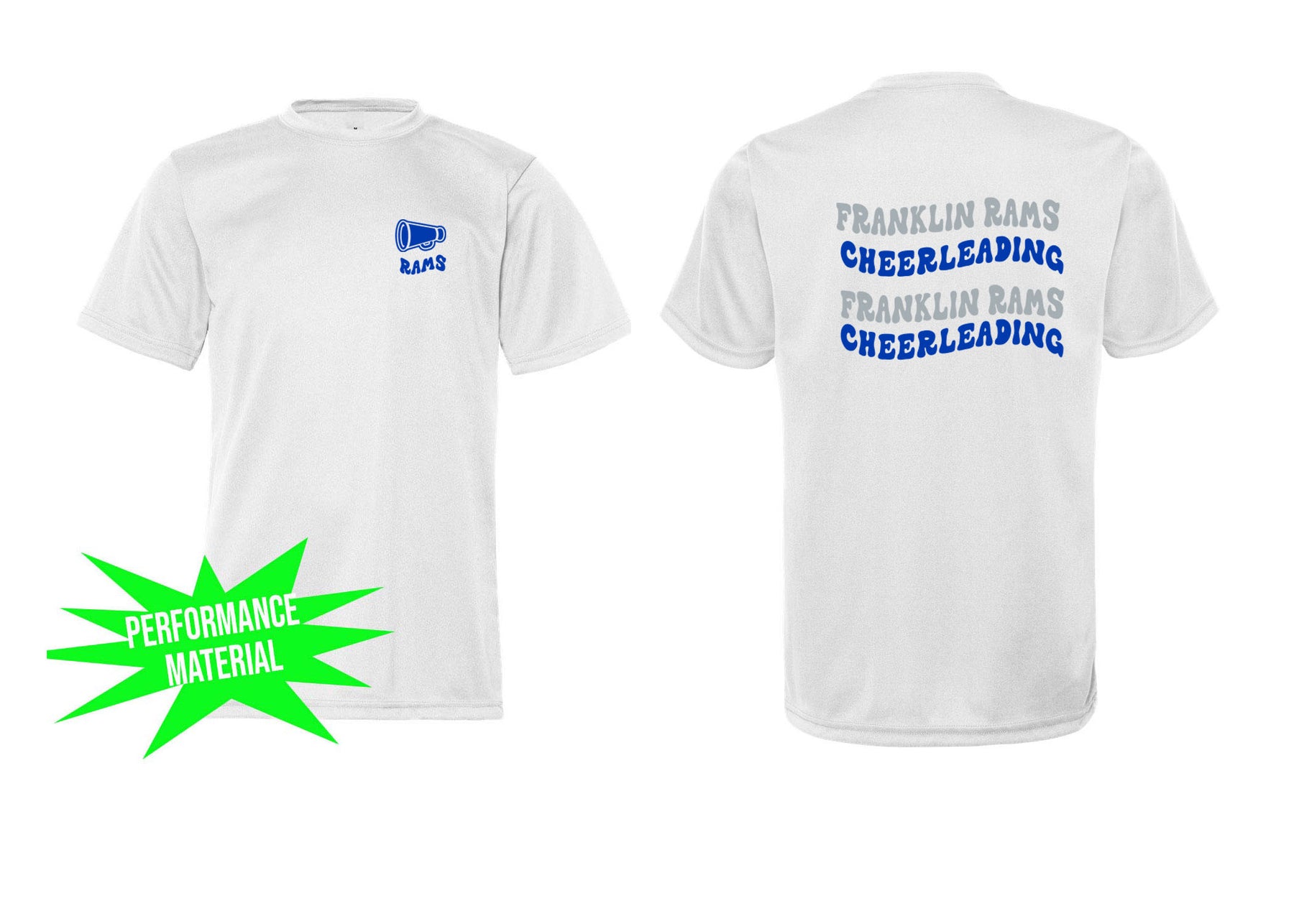 Franklin Cheer Performance Material T-Shirt Design 1