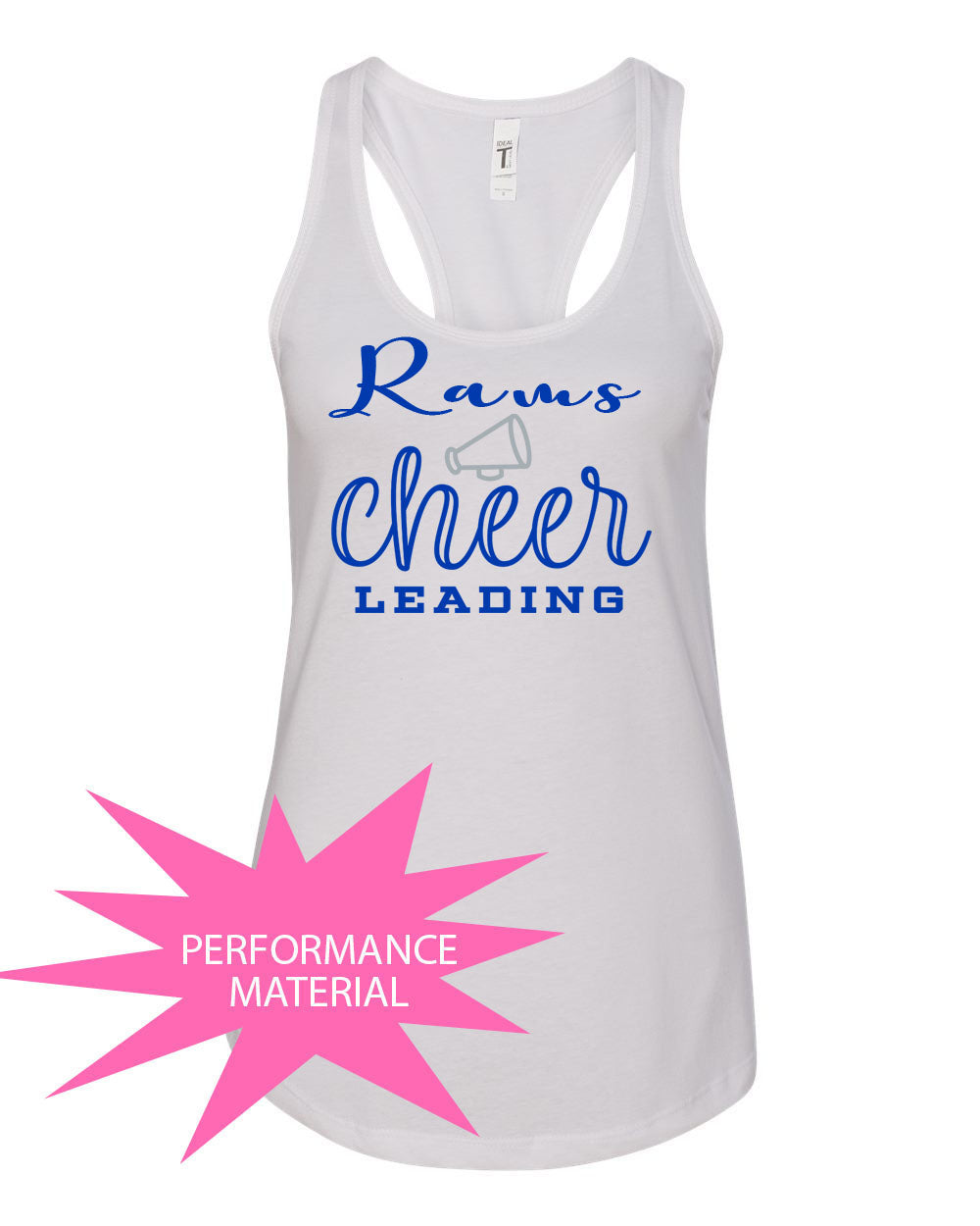 Franklin Cheer Performance Racerback Tank Top Design 2