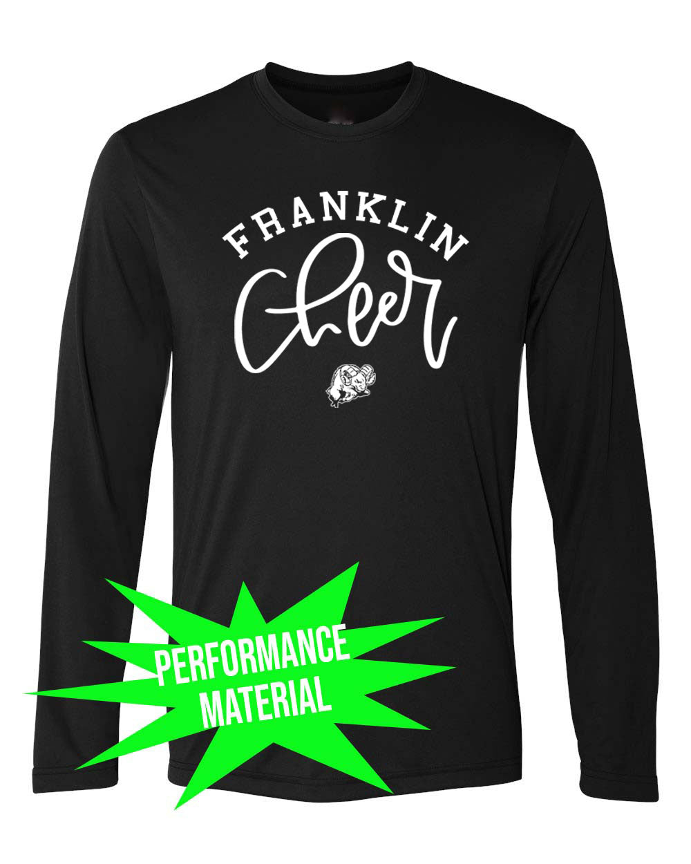 Franklin Cheer Performance Material Design 3 Long Sleeve Shirt