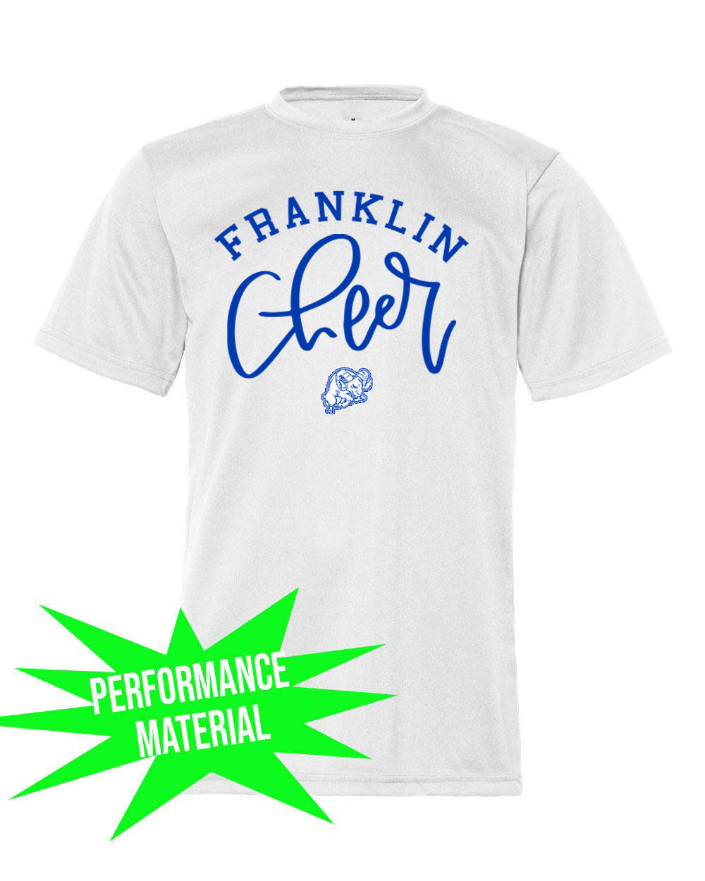 Franklin Cheer Performance Material T-Shirt Design 3