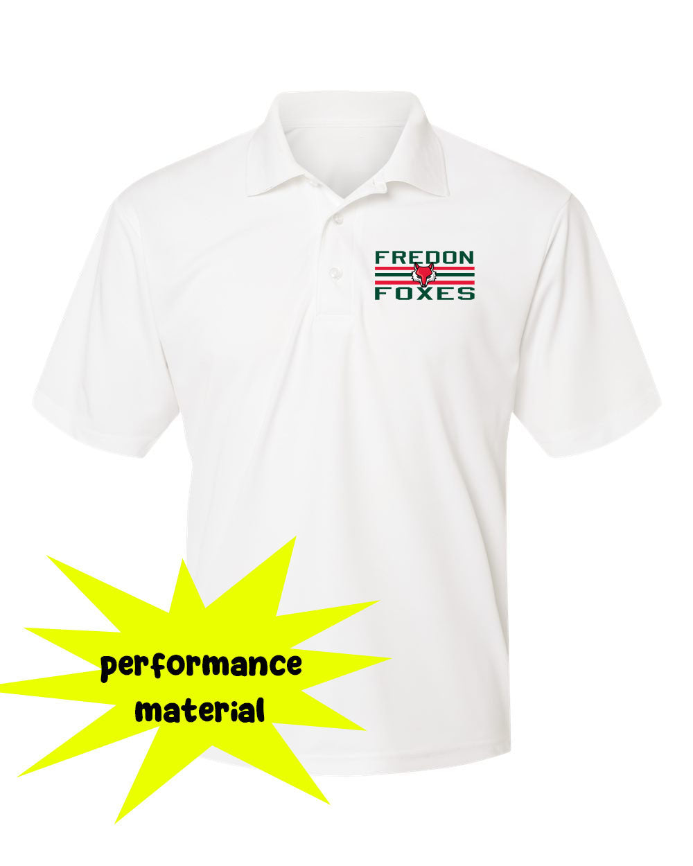 Fredon School Performance Material Polo T-Shirt Design 13