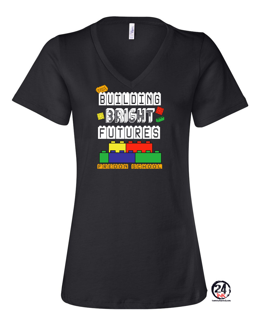 Fredon School V-neck T-Shirt Design 14