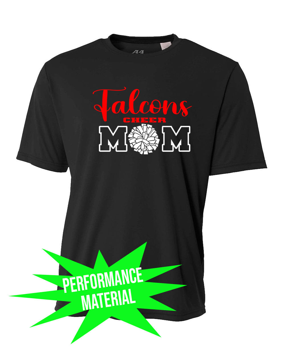 Falcons Cheer Performance Material T-Shirt Design 1
