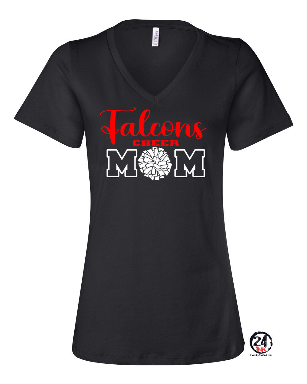 Falcons Cheer V-neck T-Shirt Design 1