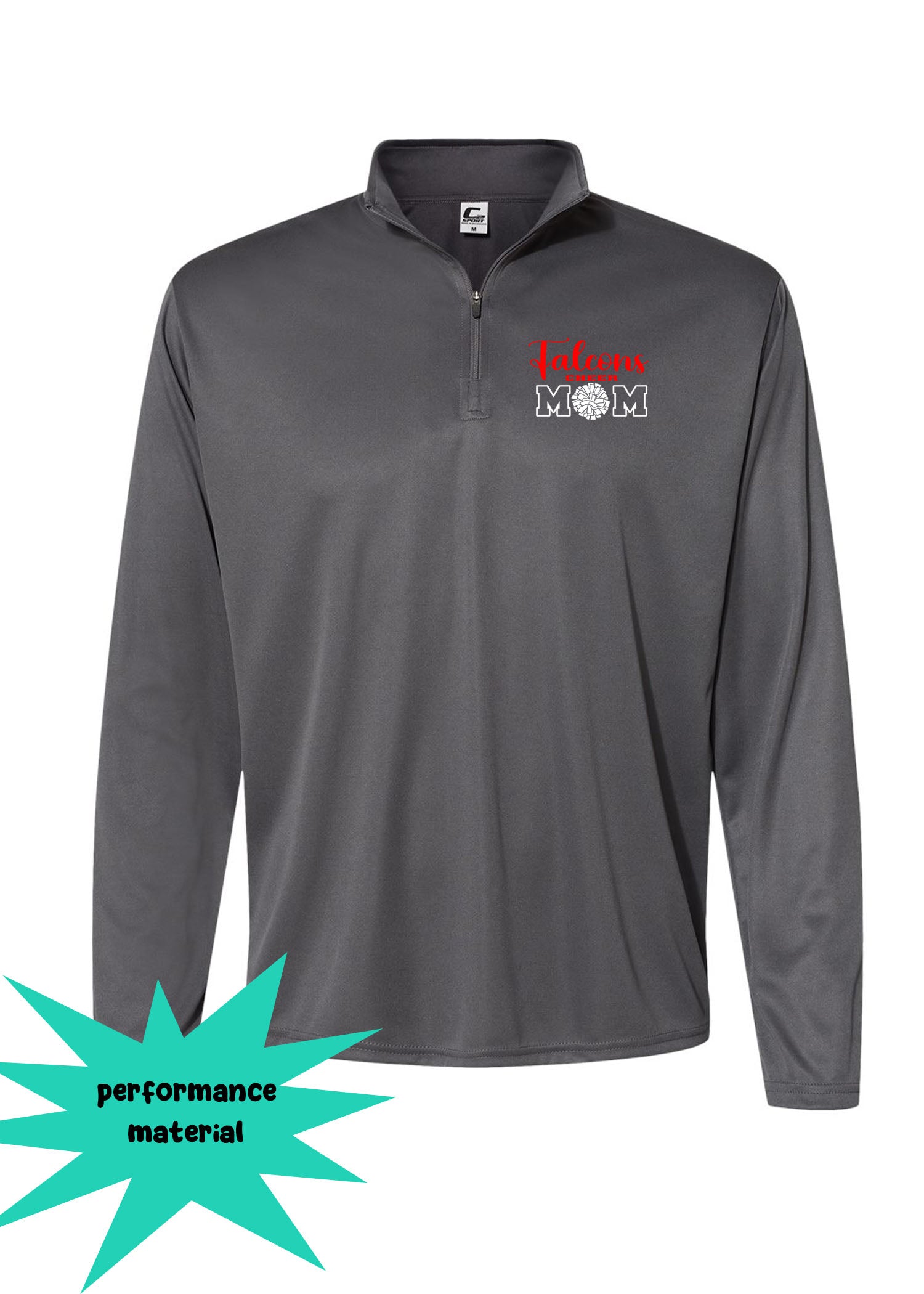 Falcons Cheer Quarter Zip Long Sleeve Design 1