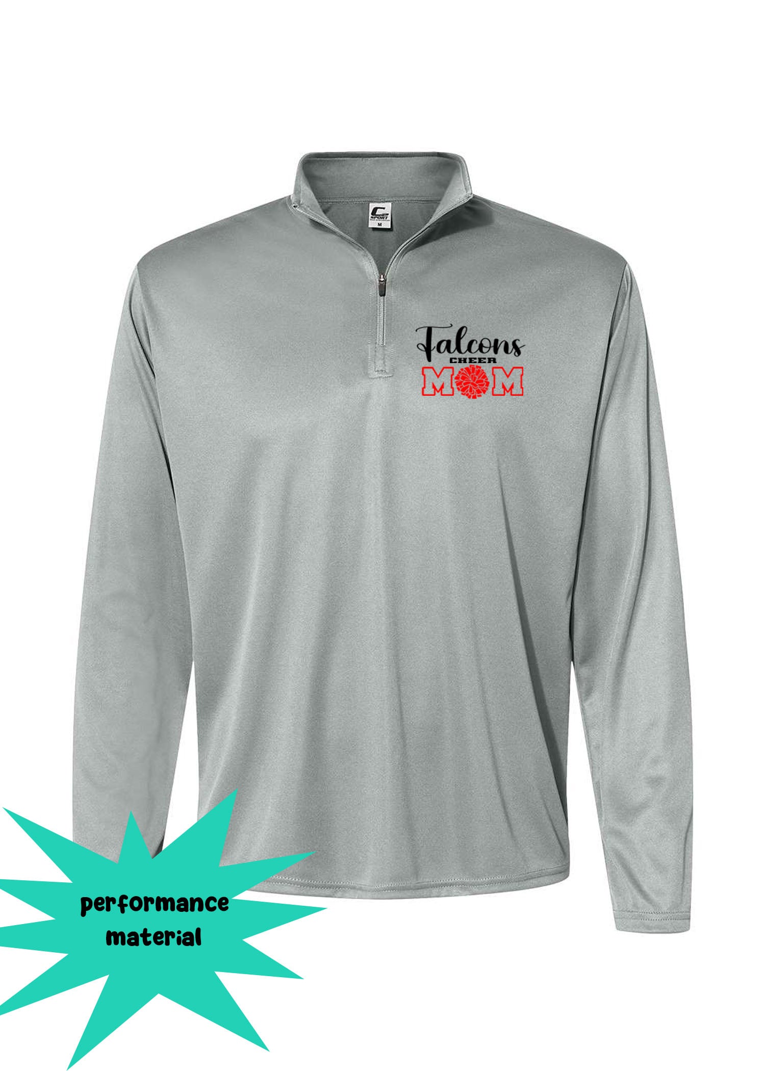 Falcons Cheer Quarter Zip Long Sleeve Design 1
