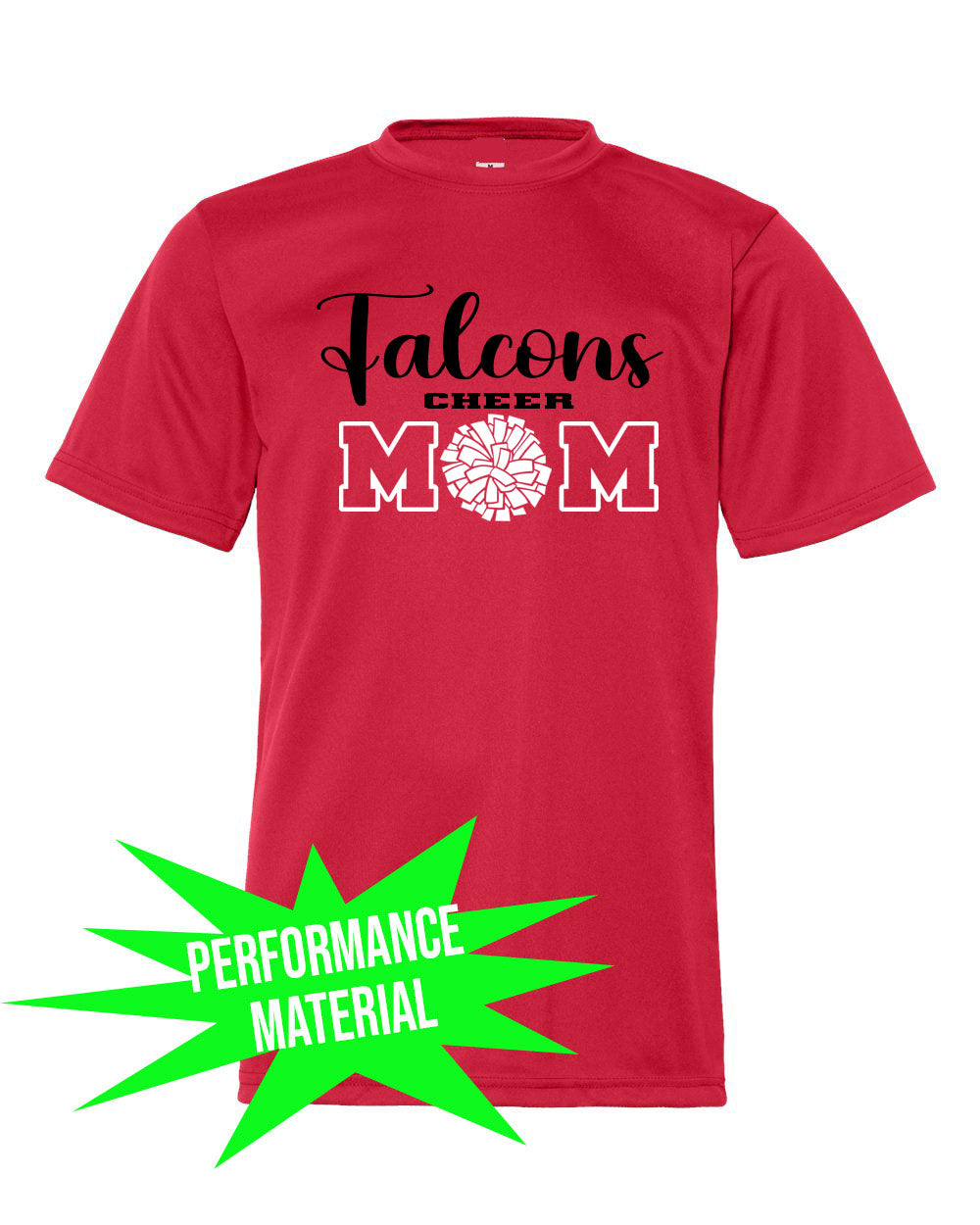 Falcons Cheer Performance Material T-Shirt Design 1