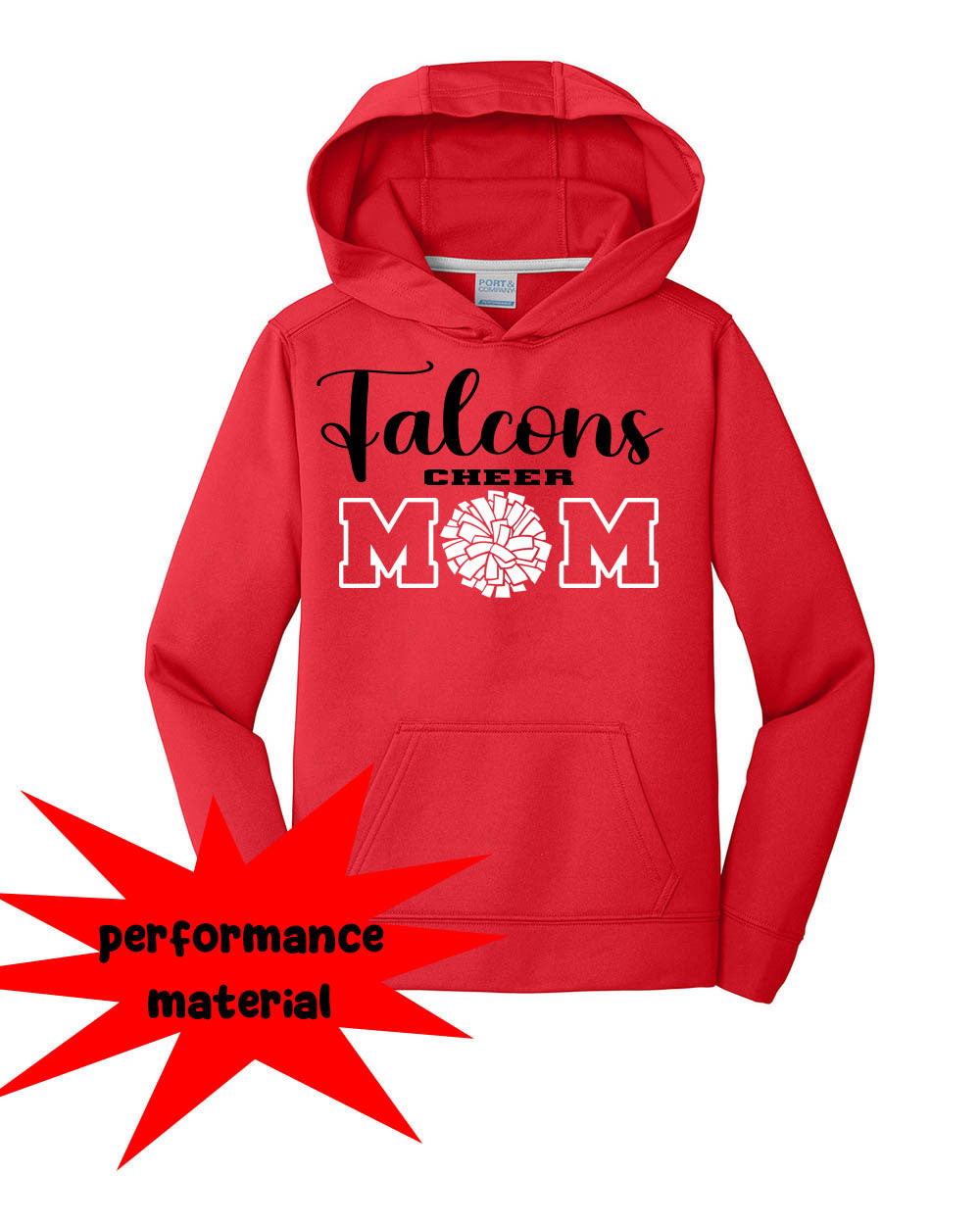 Falcons Cheer Performance Hooded Sweatshirt Design 1