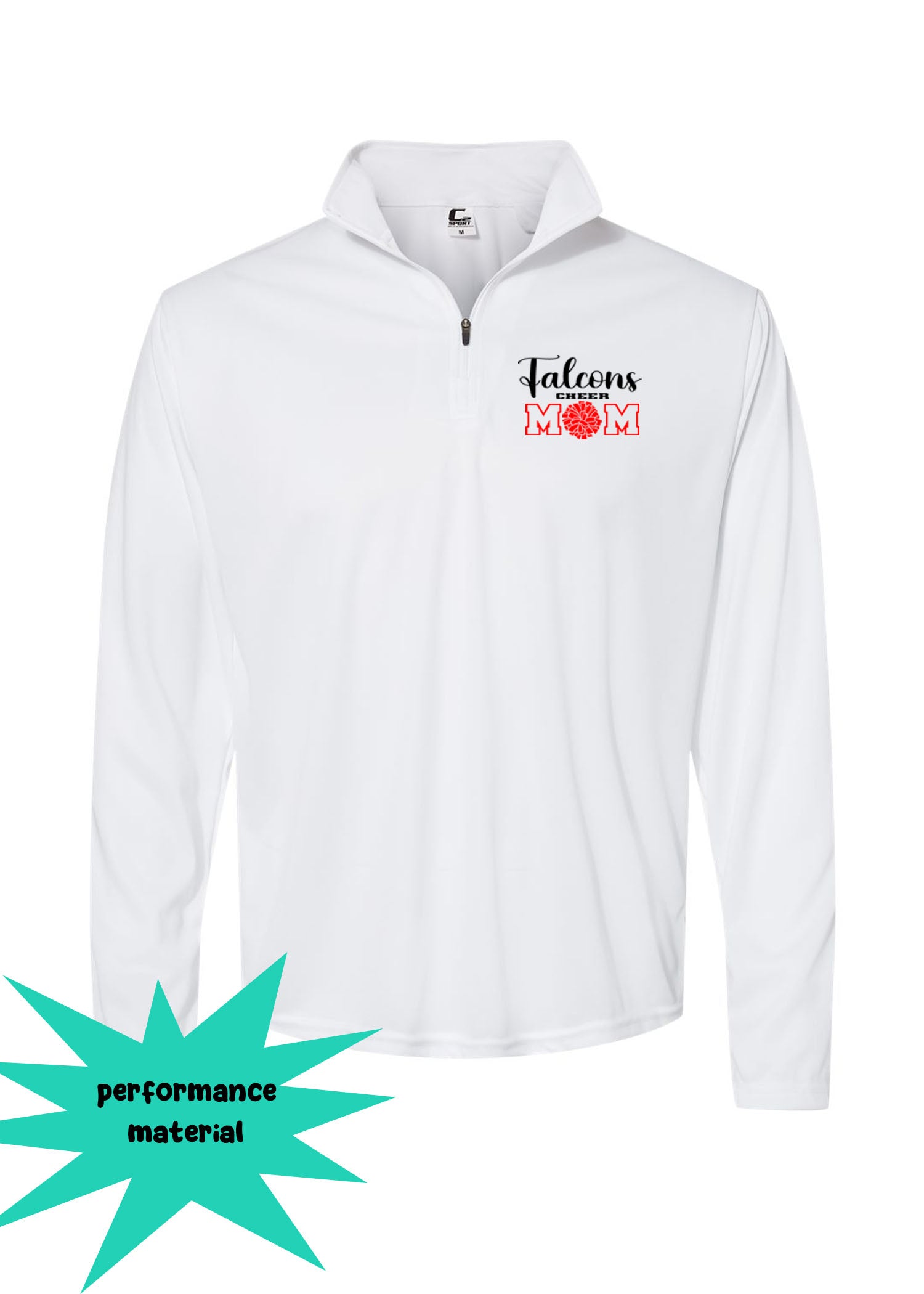 Falcons Cheer Quarter Zip Long Sleeve Design 1