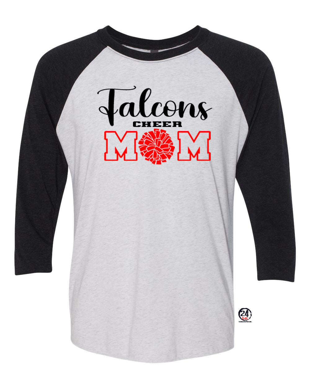 Falcons Cheer raglan shirt Design 1