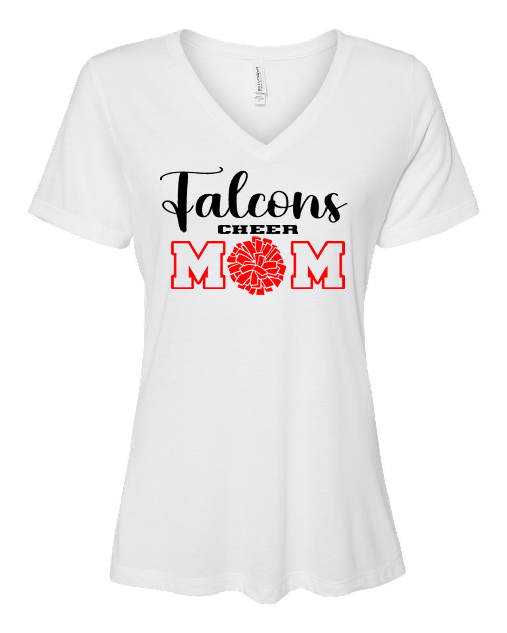 Falcons Cheer V-neck T-Shirt Design 1