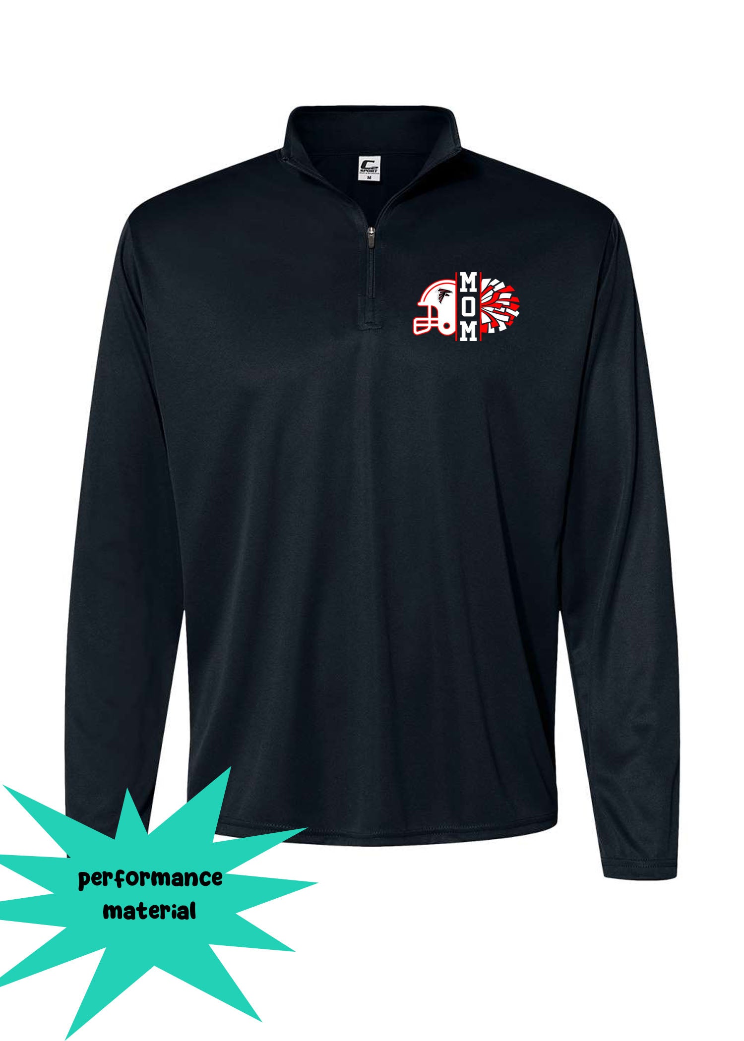 Falcons Cheer Quarter Zip Long Sleeve Design 2