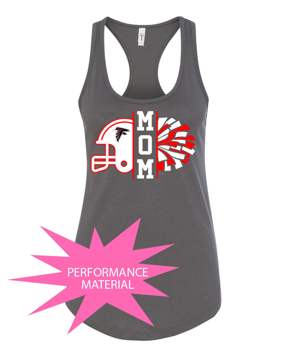 Falcons Cheer Performance Racerback Tank Top Design 2