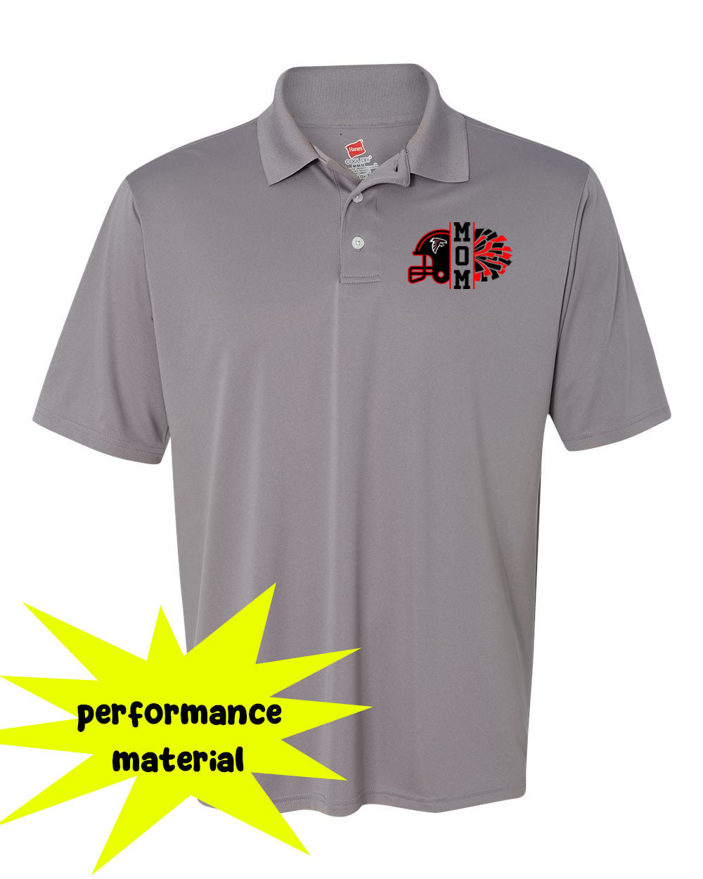 Falcons Cheer Performance Material Polo T-Shirt Design 2