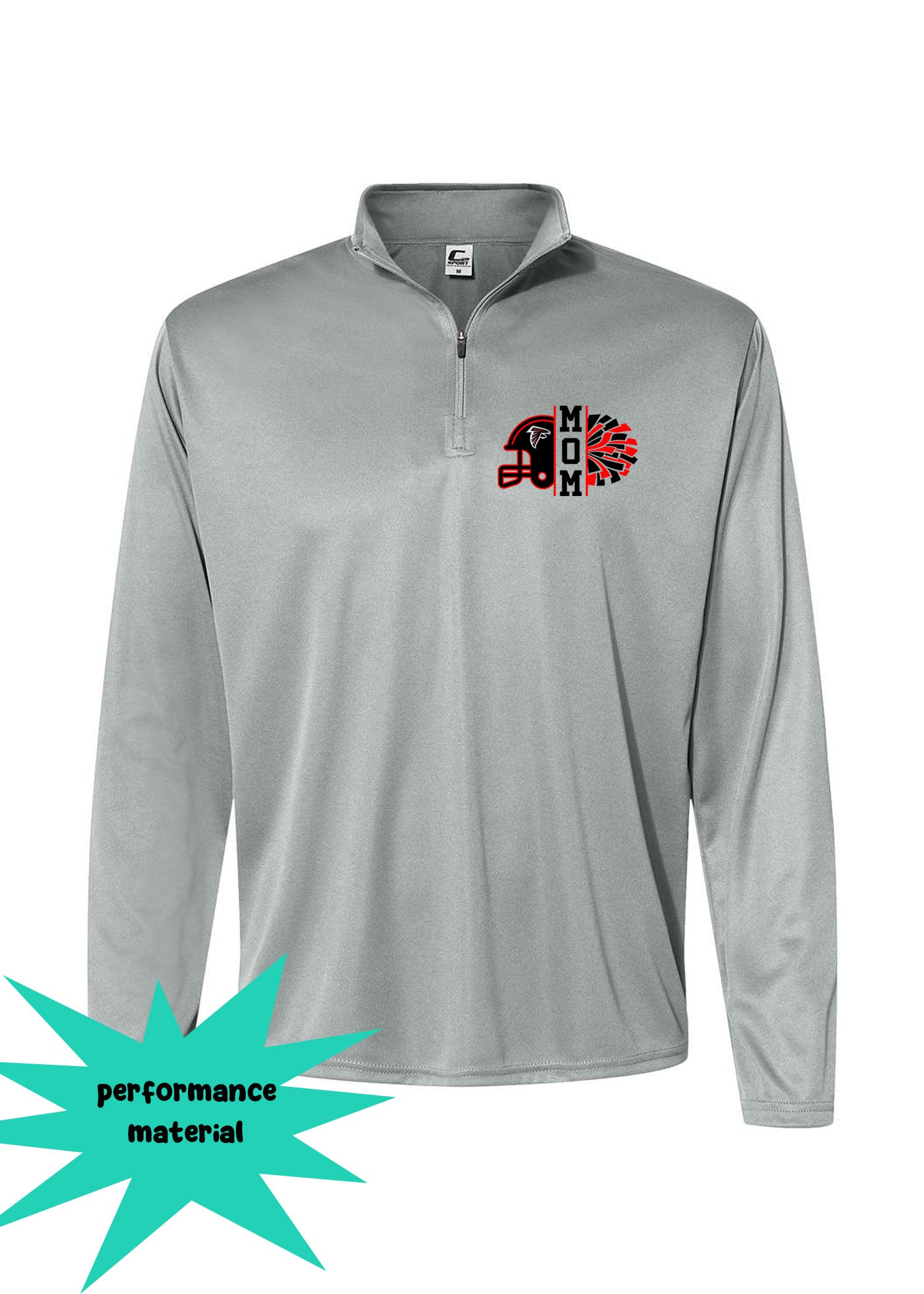 Falcons Cheer Quarter Zip Long Sleeve Design 2