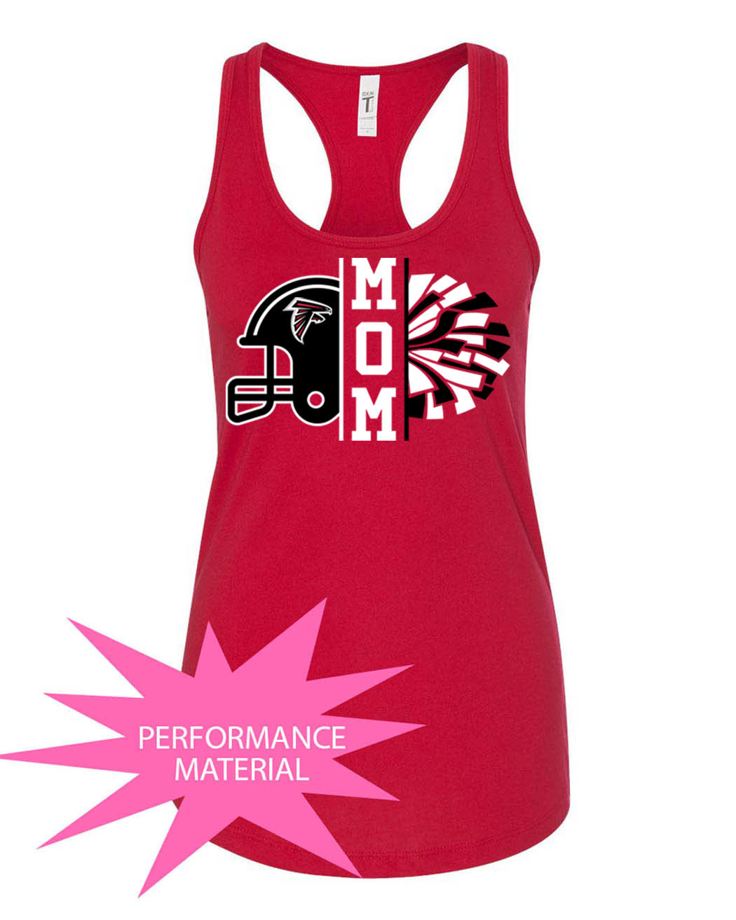 Falcons Cheer Performance Racerback Tank Top Design 2