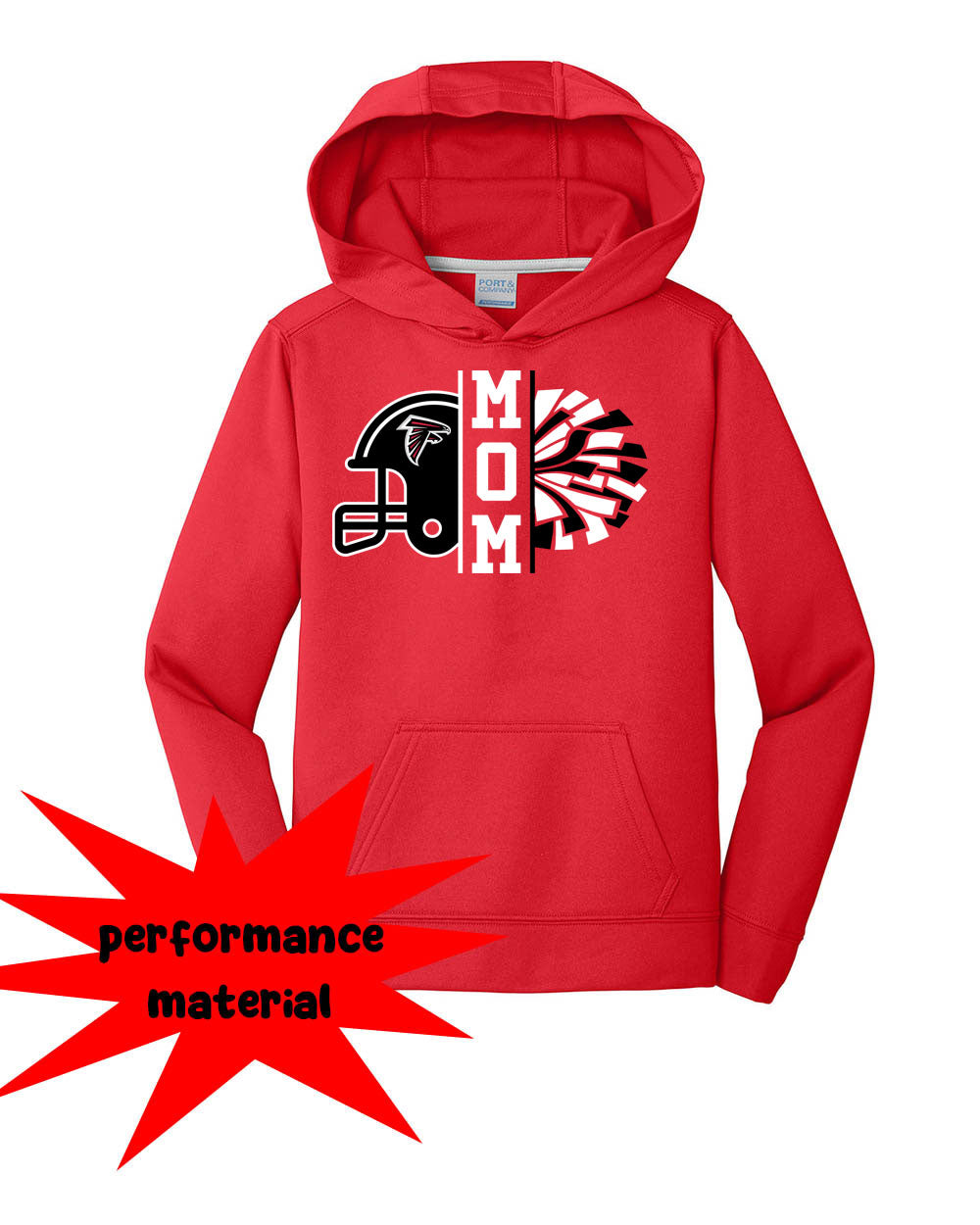 Falcons Cheer Performance Hooded Sweatshirt Design 2