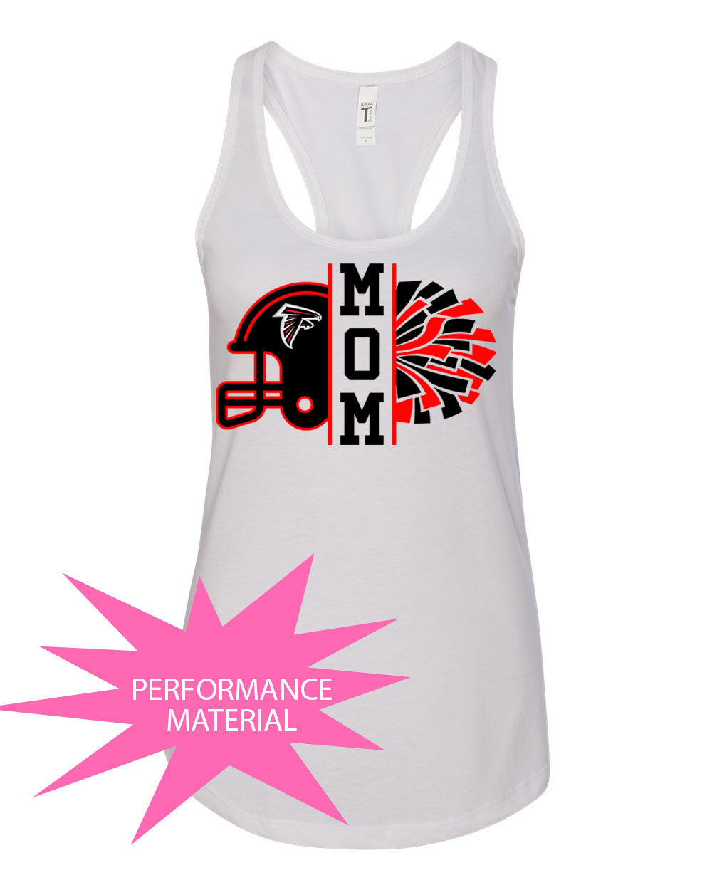 Falcons Cheer Performance Racerback Tank Top Design 2