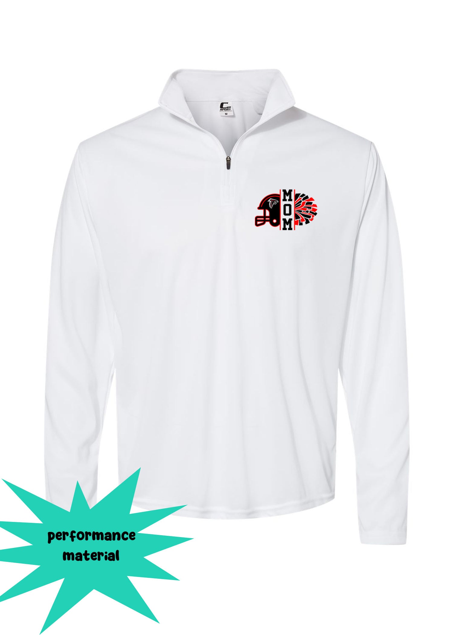Falcons Cheer Quarter Zip Long Sleeve Design 2