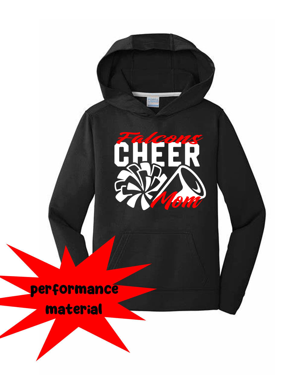 Falcons Cheer Performance Hooded Sweatshirt Design 3