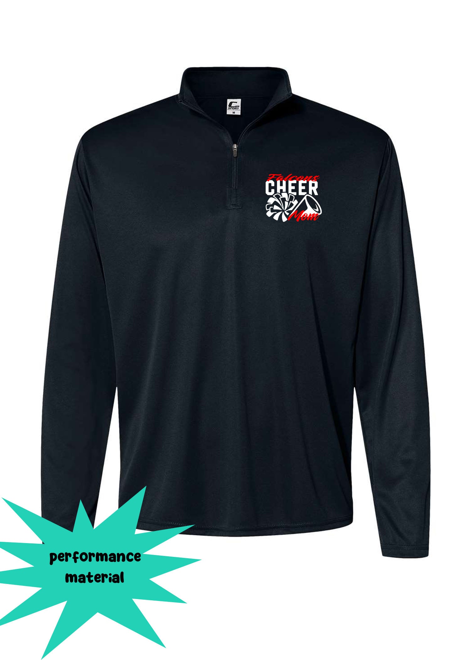 Falcons Cheer Quarter Zip Long Sleeve Design 3
