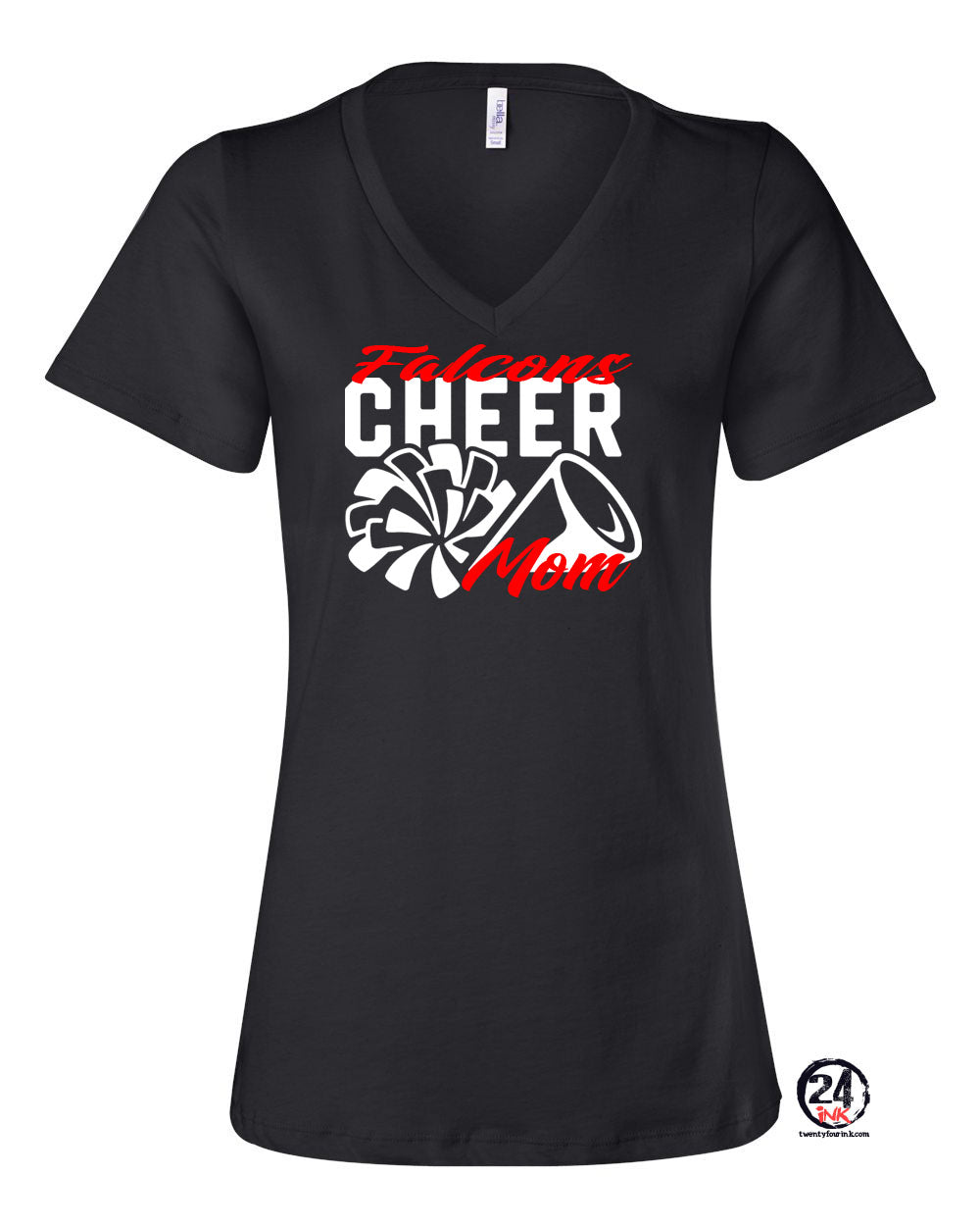 Falcons Cheer V-neck T-Shirt Design 3