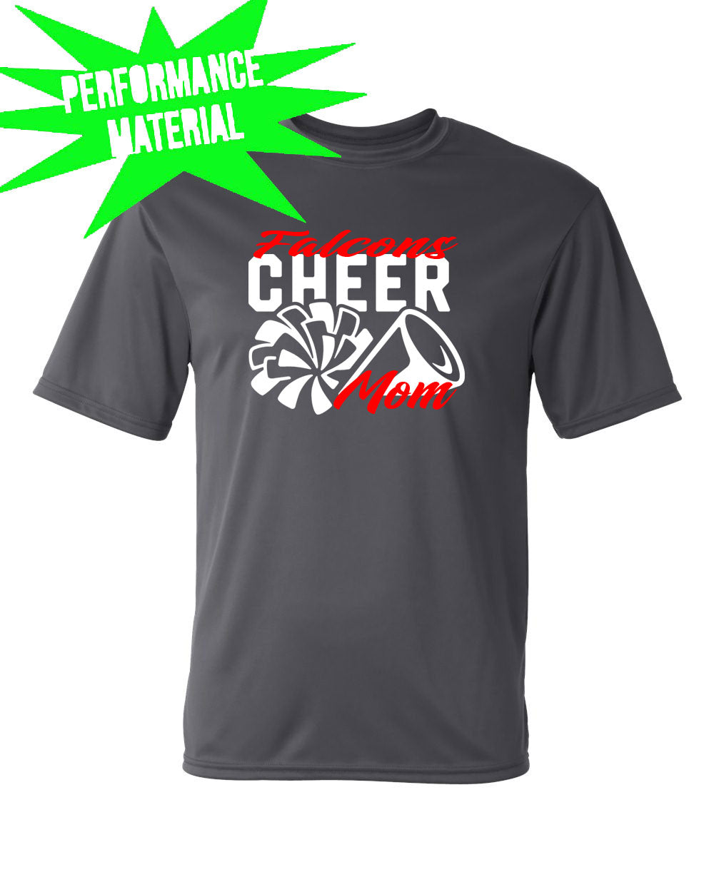 Falcons Cheer Performance Material T-Shirt Design 3