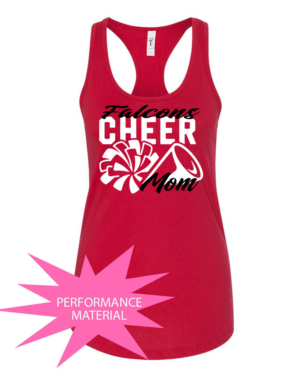 Falcons Cheer Performance Racerback Tank Top Design 3