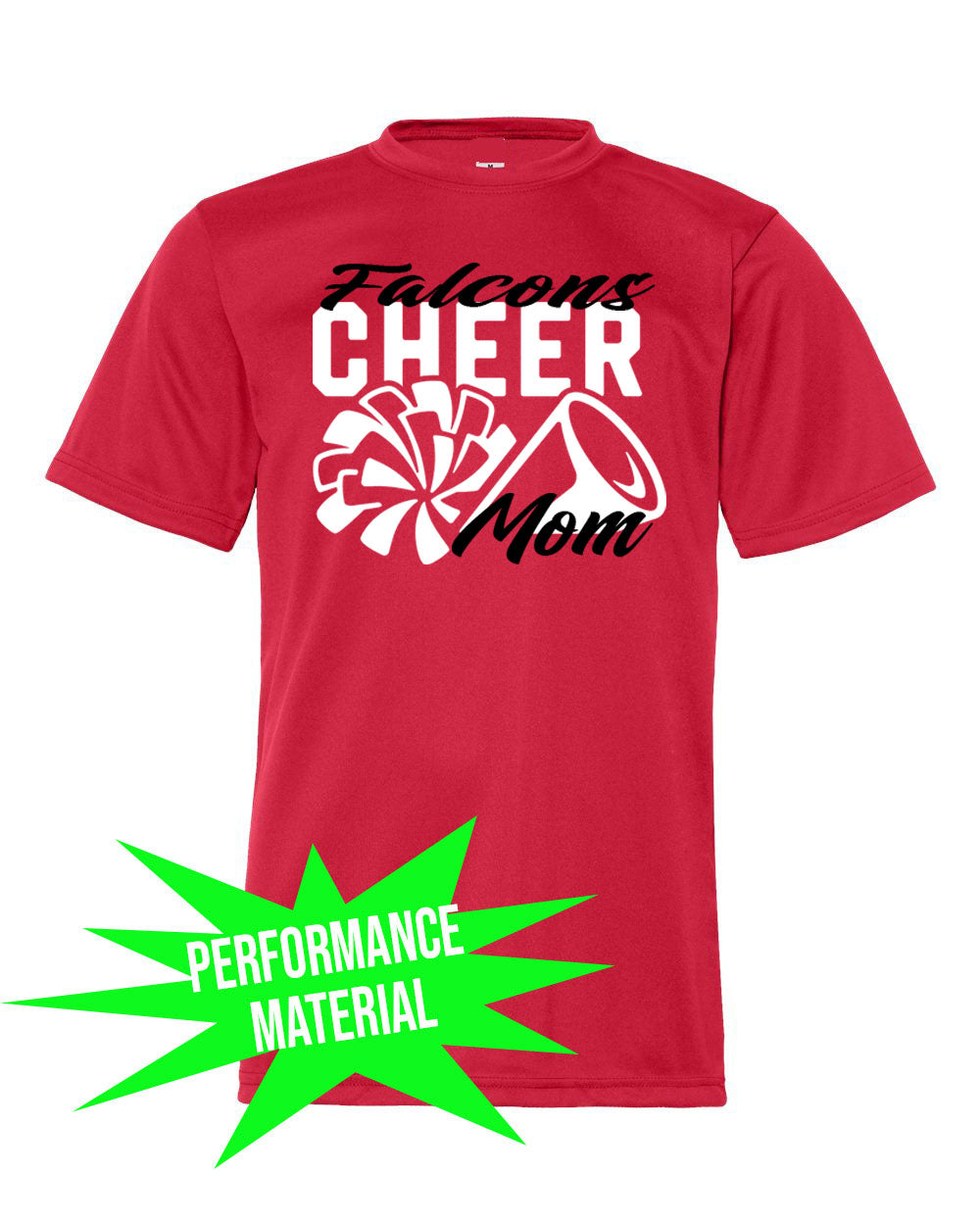 Falcons Cheer Performance Material T-Shirt Design 3