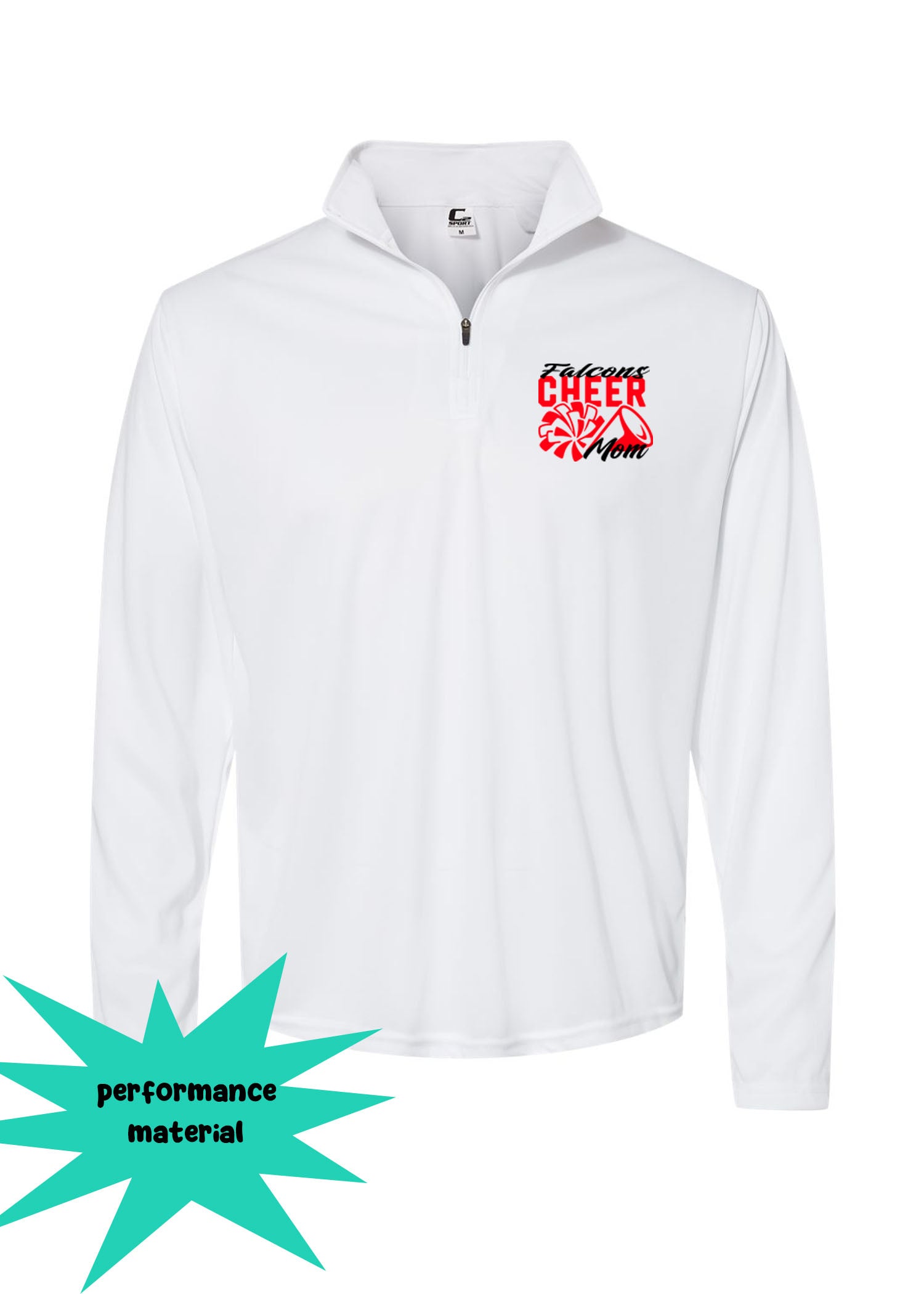 Falcons Cheer Quarter Zip Long Sleeve Design 3