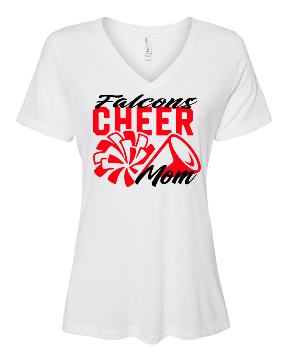 Falcons Cheer V-neck T-Shirt Design 3