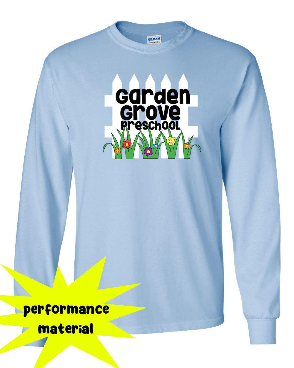 Garden Grove Performance Material Long Sleeve Shirt Design 1